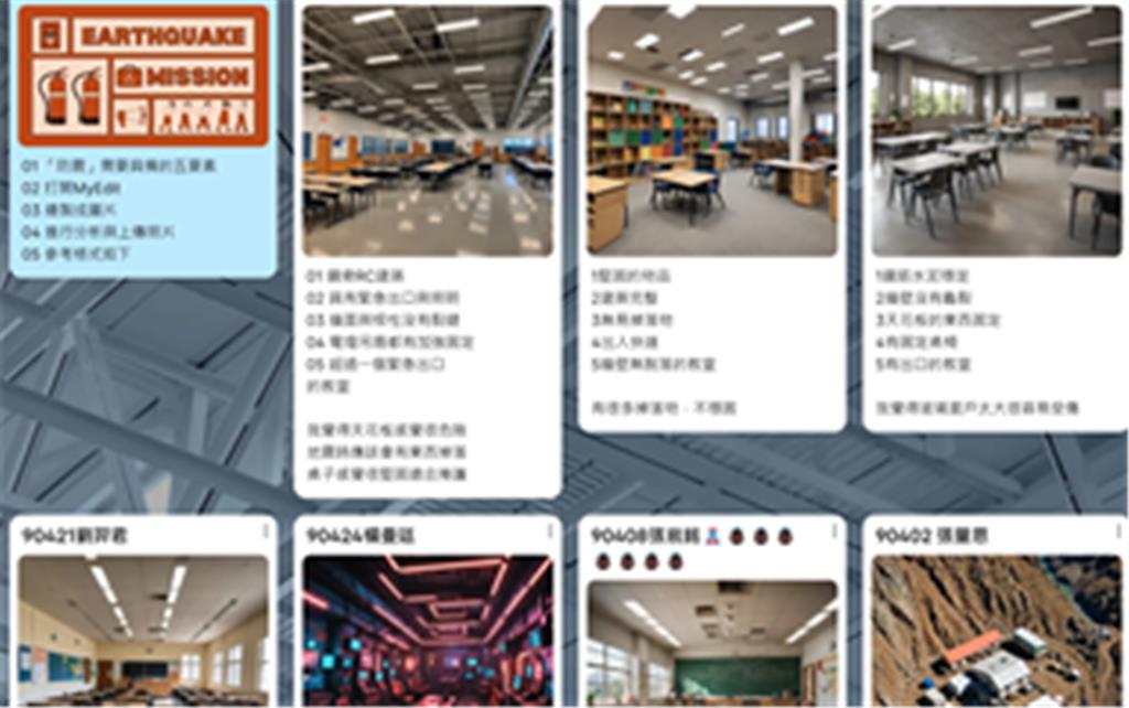 教育園丁的話圖片透過AI生成功能，具象化建構防震概念
