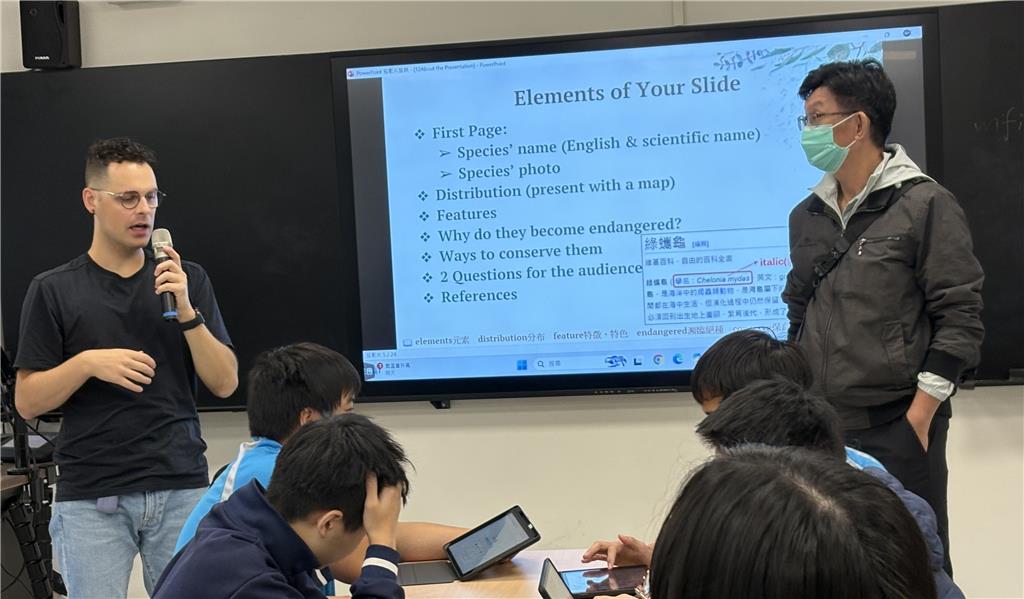 教育園丁的話圖片（圖一）ETA協同本校教師進行彈性課程教學